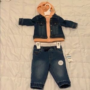 Girls 3-6M denim 2-piece set